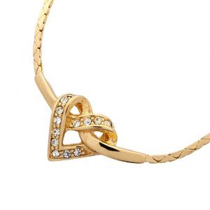 Dior Necklace Heart Motif Gold Plated